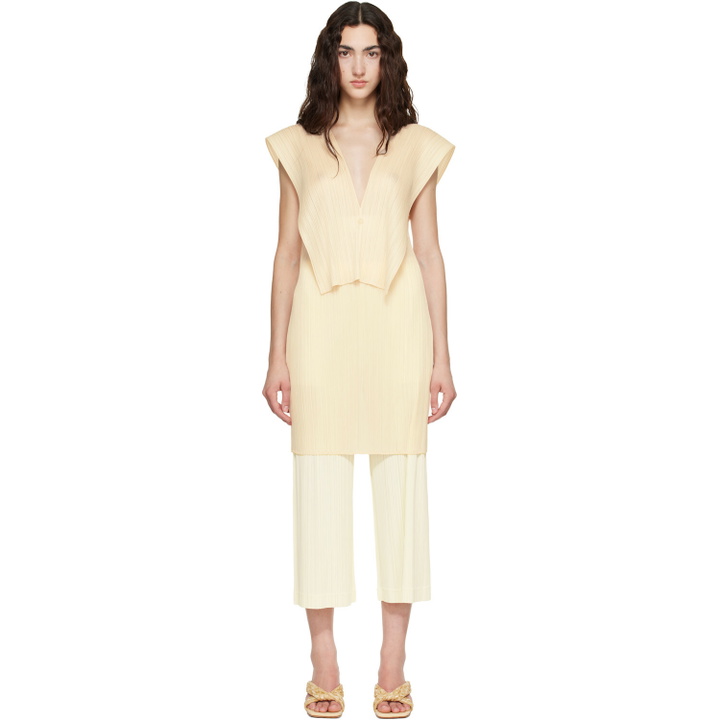 Photo: PLEATS PLEASE ISSEY MIYAKE Beige Lucid Pleats Top
