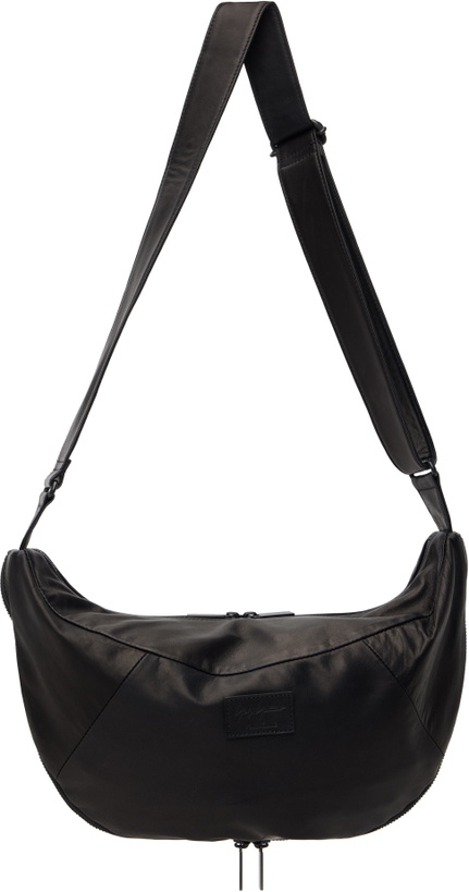 Photo: YOHJI YAMAMOTO Black Scratch Horse Leather Half Moon Shoulder Bag