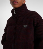 Prada Cropped wool and cashmere down jacket