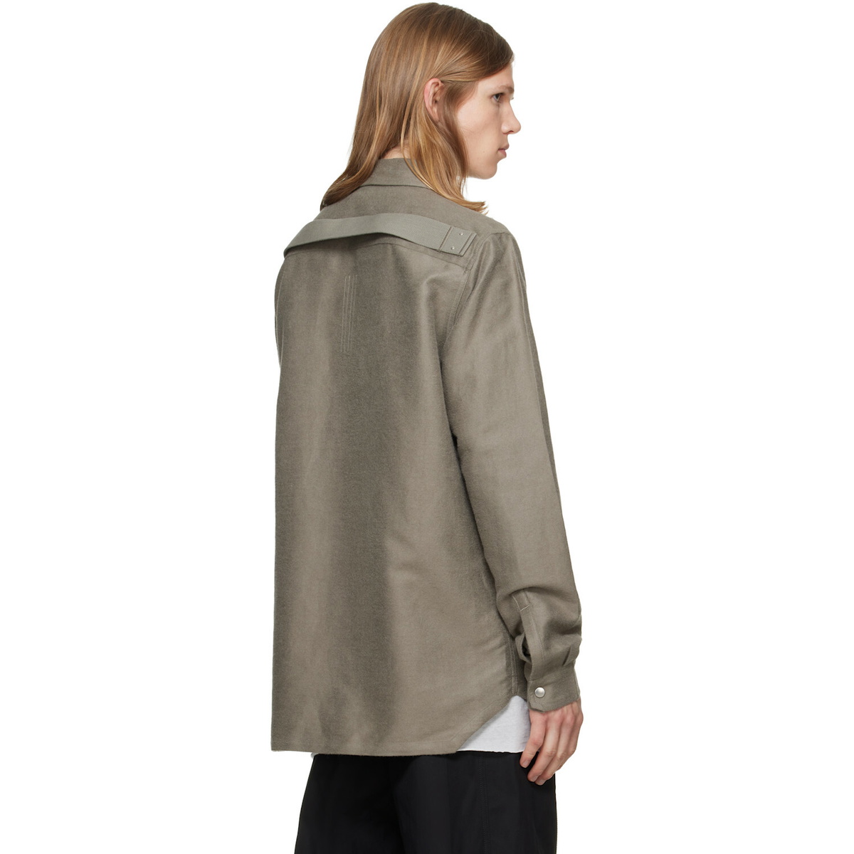 Rick Owens Taupe Tower Overshirt