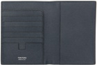 TOM FORD Navy Small Grain Leather Passport Holder