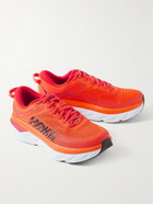 Hoka One One - Bondi 7 Rubber-Trimmed Mesh Running Shoes - Orange