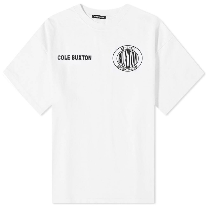 Photo: Cole Buxton Men's Double Sports Logo T-Shirt in White