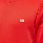 AMI Men's Track Crew Sweat in Scarlet Red