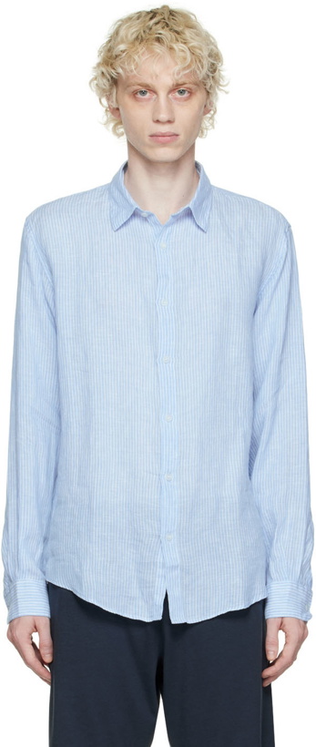 Photo: Sunspel Blue Striped Shirt