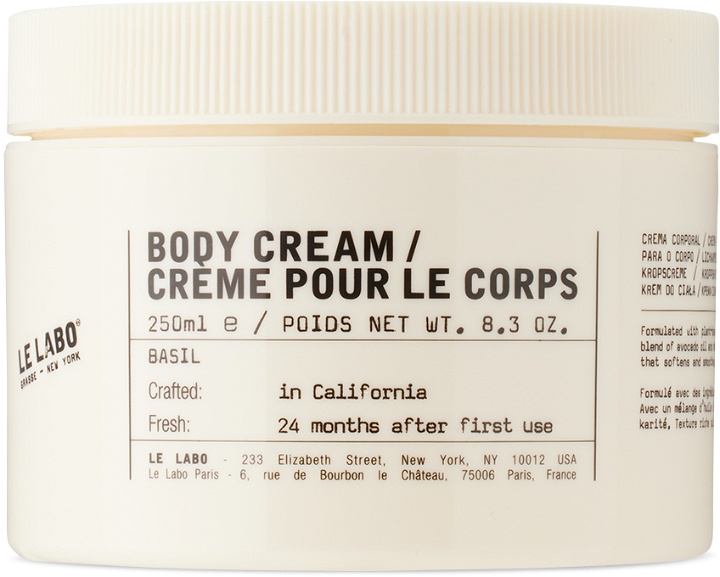 Photo: Le Labo Basil Body Cream, 250 mL
