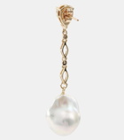Mateo 14kt gold earrings with pearls and topaz