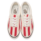 Vans Red and White Striped Era 95 DX Sneakers