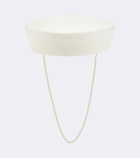 Ruslan Baginskiy Faux-pearl straw hat