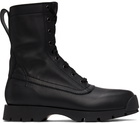 Jil Sander Black Lace-Up Elba Boots