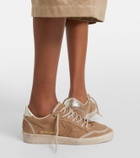 Golden Goose Ball Star embroidered suede sneakers