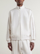 Ralph Lauren Purple label - <ul> <li>Wimbledon Logo-Embroidered Cotton and Cashmere-Blend Sweater</li> </ul> - Neutrals