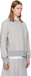 sacai Gray Sponge Pullover Sweatshirt
