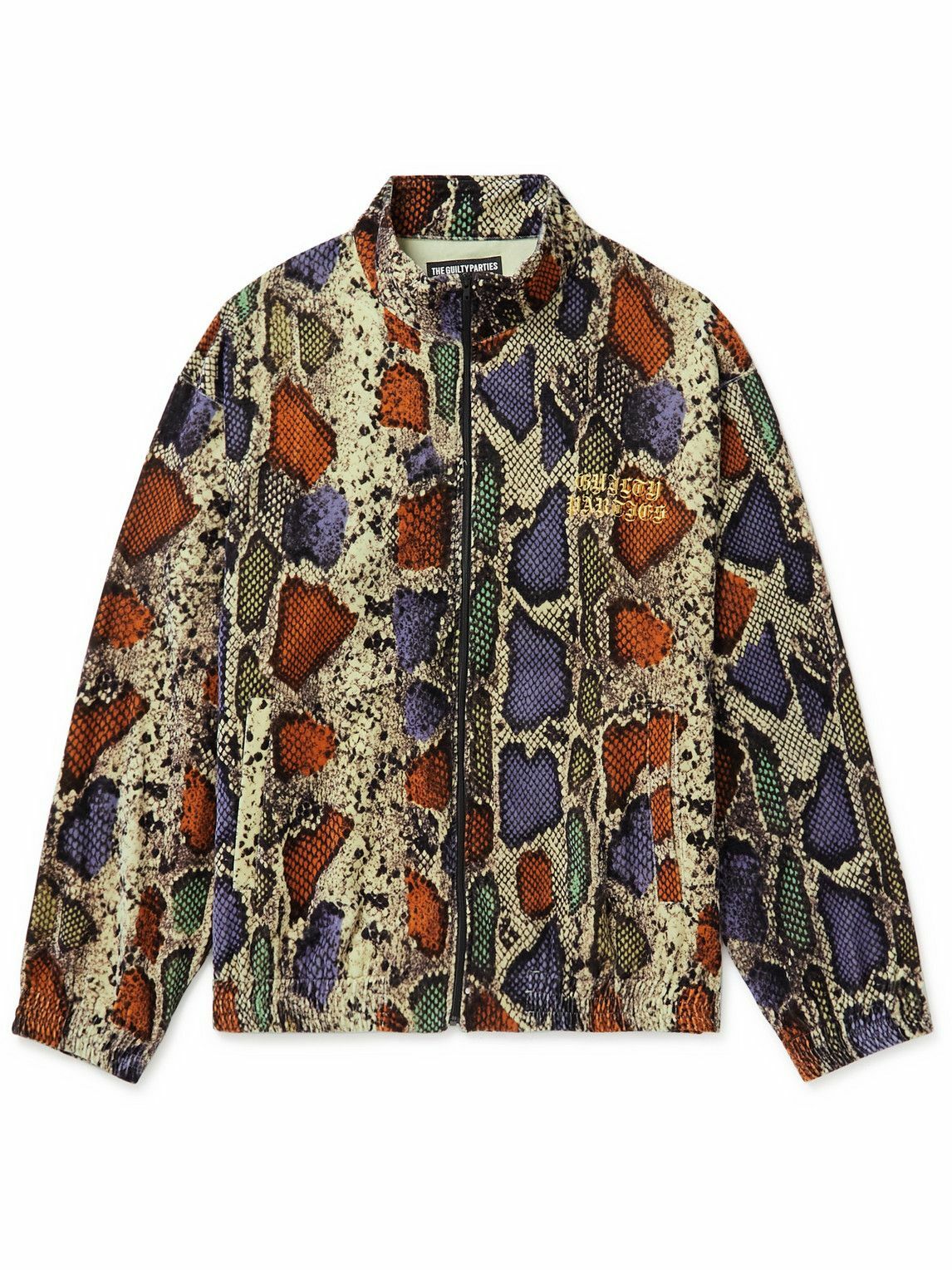 Wacko Maria - Snake-Print Cotton-Velvet Track Jacket - Multi Wacko