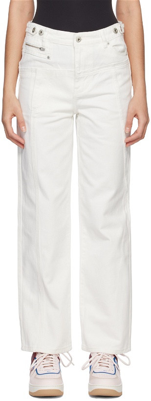 Photo: Feng Chen Wang White Deconstructed Jeans