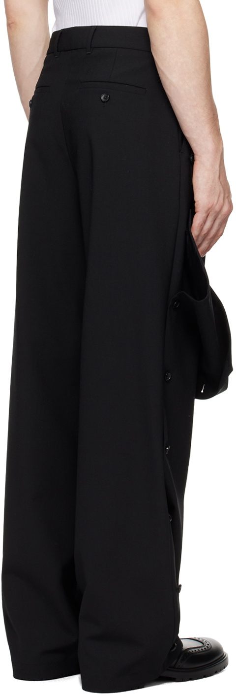 Y/Project Black Button Panel Trousers Y/Project