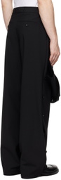 Y/Project Black Button Panel Trousers
