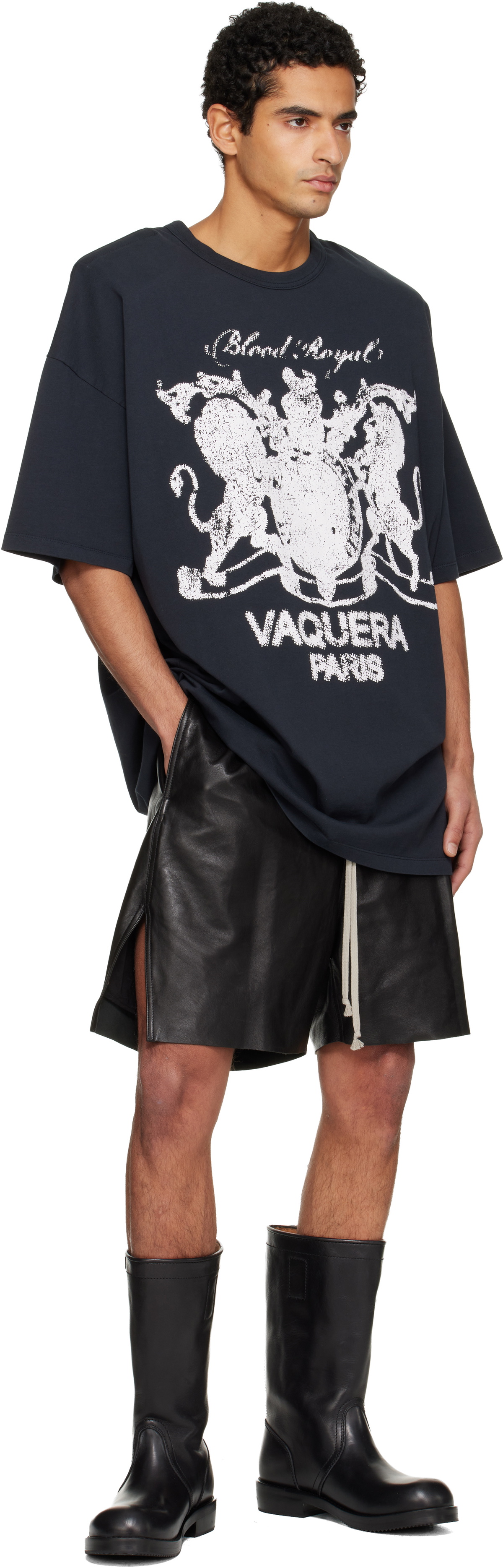 VAQUERA Black Padded Shoulder T-shirt Vaquera
