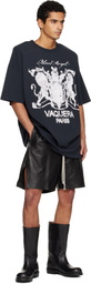 VAQUERA Black Padded Shoulder T-shirt