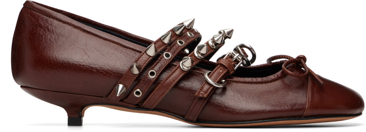 Photo: ABRA Brown Kitten Spike Ballerina Heels