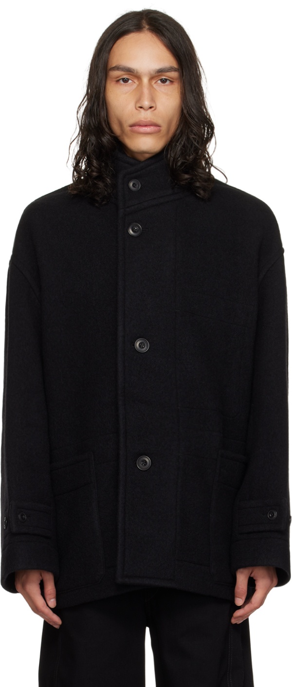 LEMAIRE Black Boxy Coat Lemaire