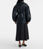 Simone Rocha Belted leather biker jacket