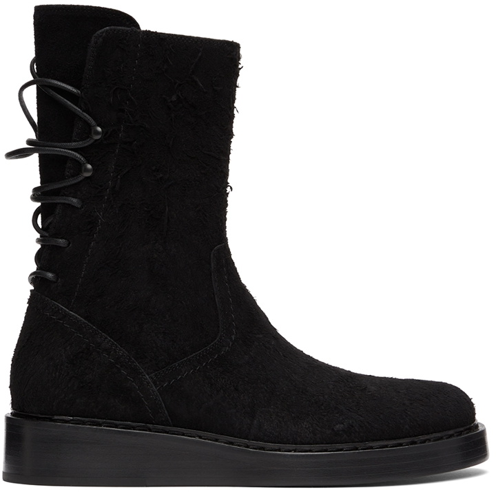 Photo: Ann Demeulemeester Black Victor Lace-Up Boots