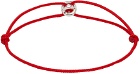 Le Gramme Red 'Le 1g' Entrelacs Cord Bracelet