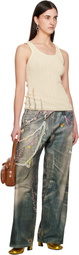 Acne Studios Off-White Open Cotton Tank Top