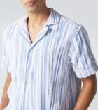 Orlebar Brown Howel striped cotton toweling shirt