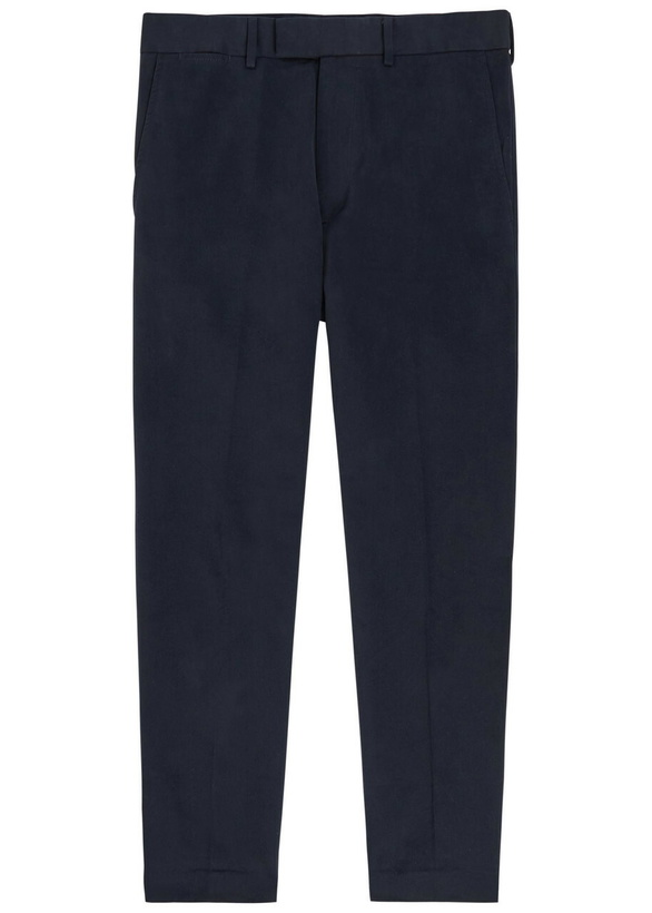 Photo: Tom Ford Tapered-leg Cotton Trousers Navy