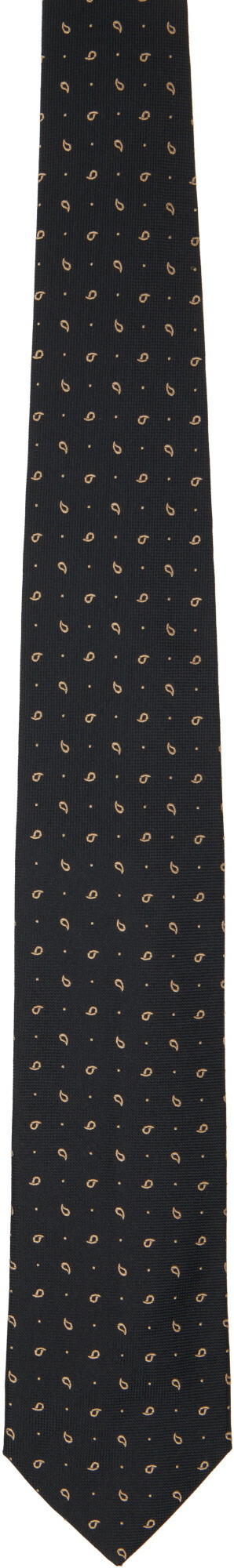 Sunflower Black Silk Tie