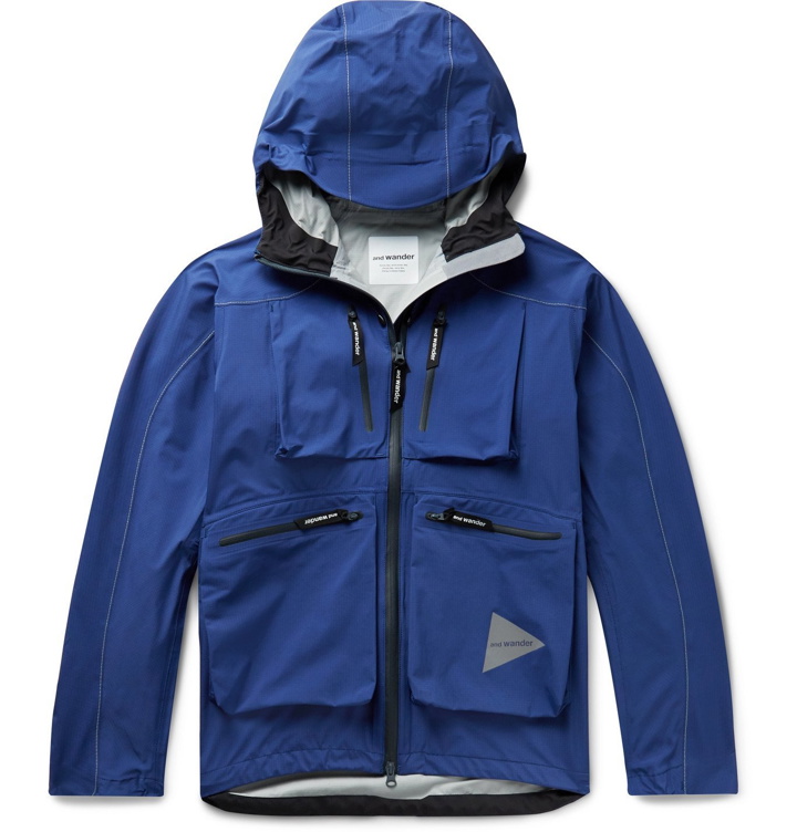 Photo: And Wander - E-Vent Nylon-Ripstop Hooded Jacket - Blue