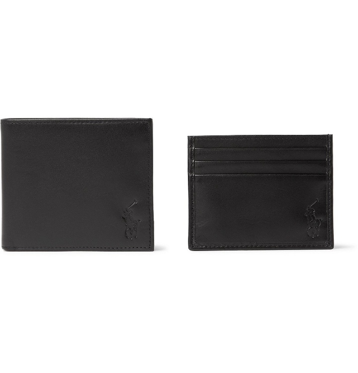 Photo: Polo Ralph Lauren - Leather Billfold Wallet and Cardholder Gift Set - Black