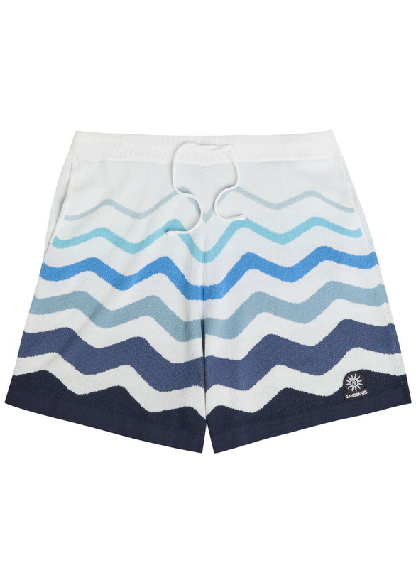 Photo: Sandbanks Striped Cotton Shorts Blue
