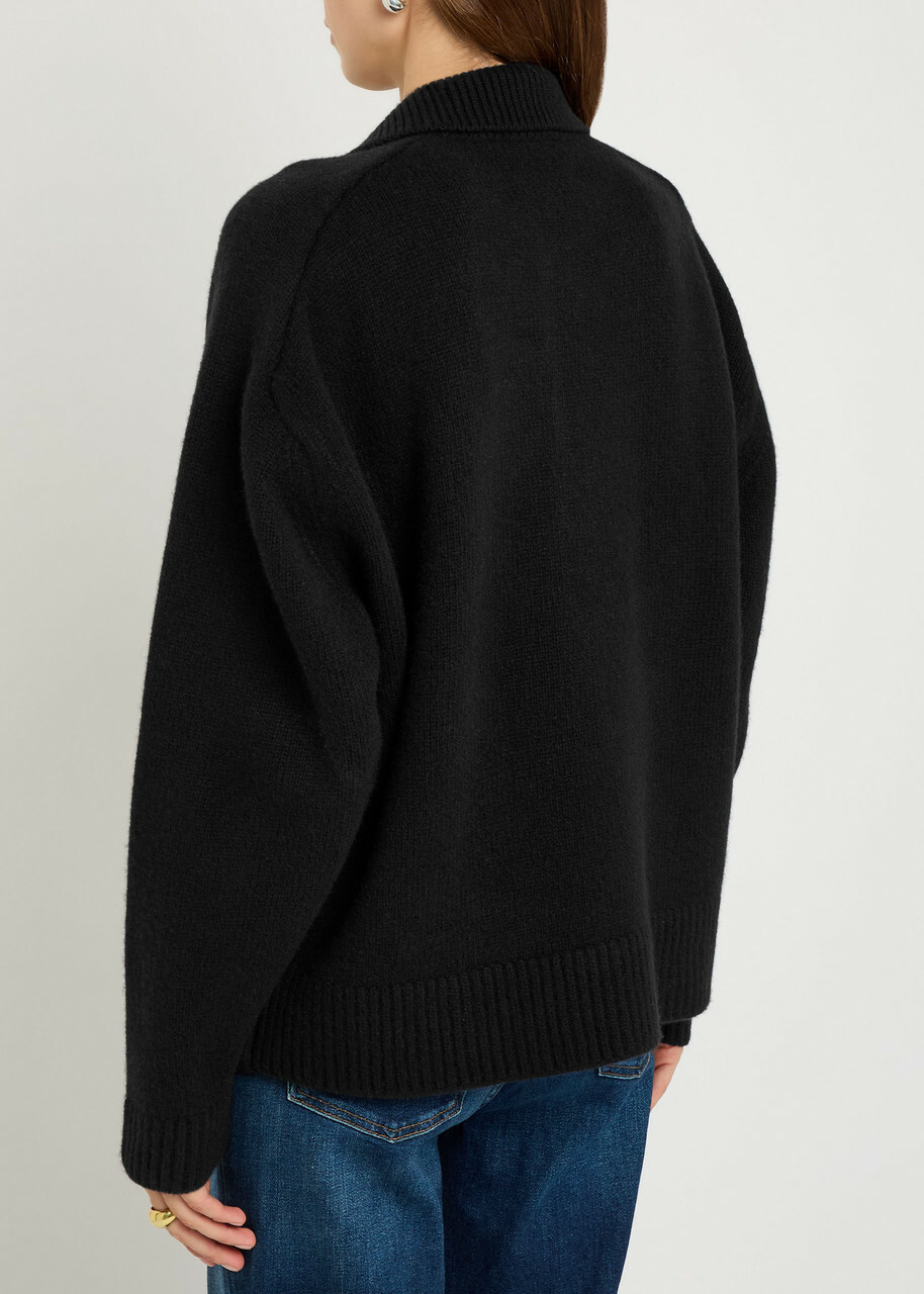 Citizens OF Humanity Agatha Wool and Cashmere-blend Polo Jumper Black