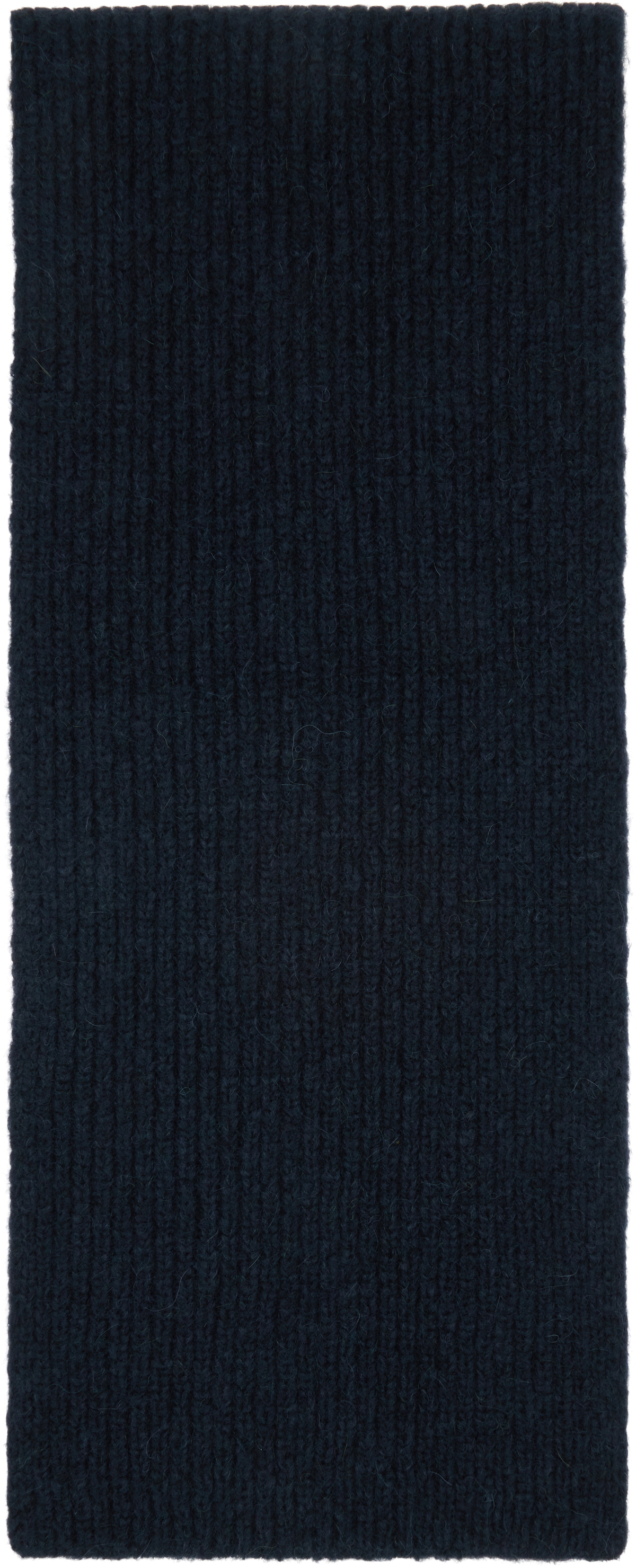 Dries Van Noten Navy Wool Scarf