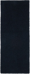 Dries Van Noten Navy Wool Scarf