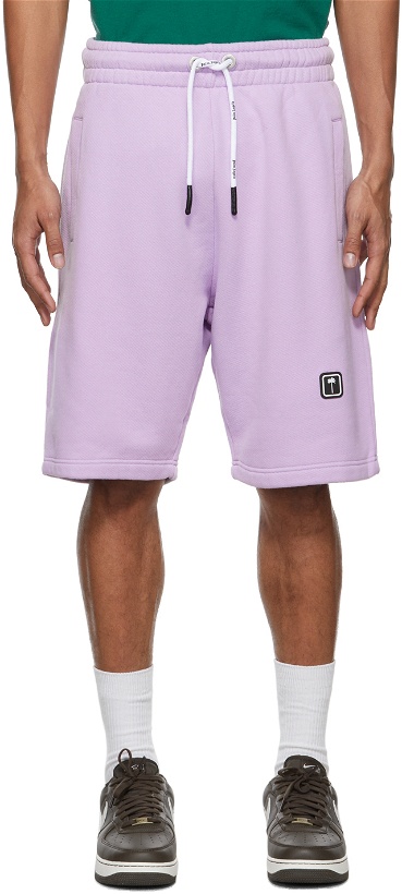Photo: Palm Angels Purple PXP Sweat Shorts