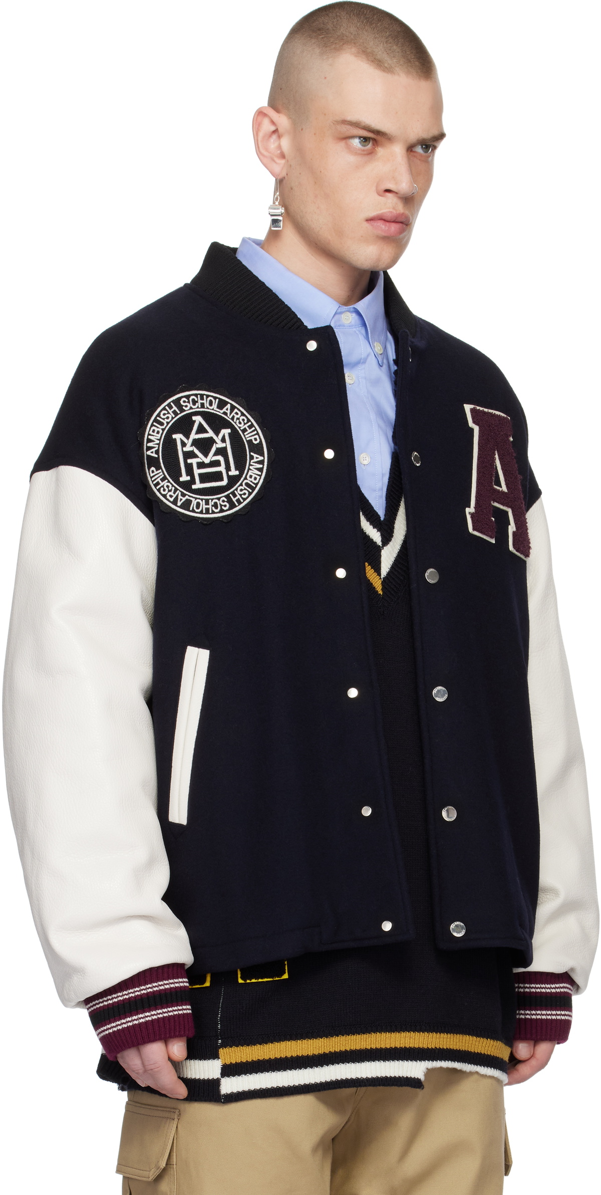 AMBUSH Navy Stadium Bomber Jacket