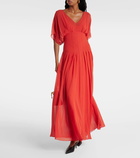 Max Mara Murge draped silk gown