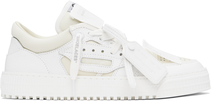 Photo: Off-White White & Beige Low 3.0 Off Court Sneakers