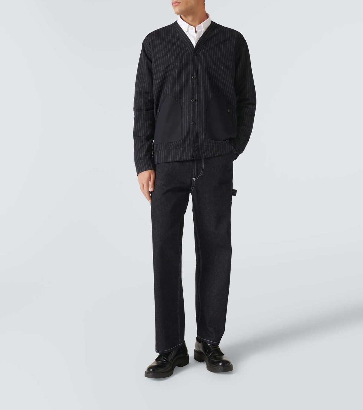 Junya Watanabe Striped wool-blend cardigan