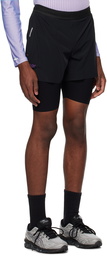 Soar Running Black Dual Shorts