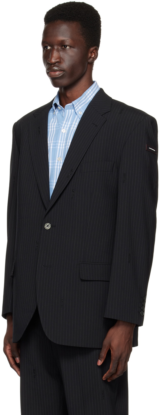 PALMER Black Pinstripe Blazer