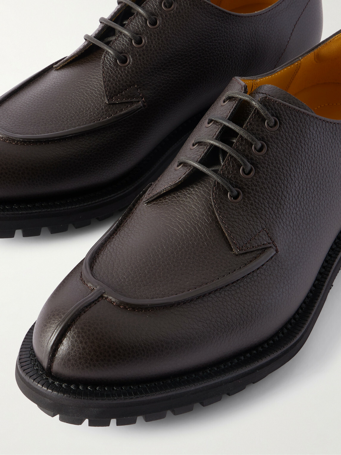 Berluti - New Oslo Full-Grain Leather Derby Shoes - Brown