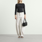ST. Agni Women's Woven Envelope Slim Tote in Black 