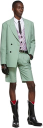 Ernest W. Baker Green Virgin Wool Blazer