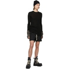 Rick Owens Black Ribbed Sweater