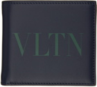Valentino Garavani Navy VLTN Wallet